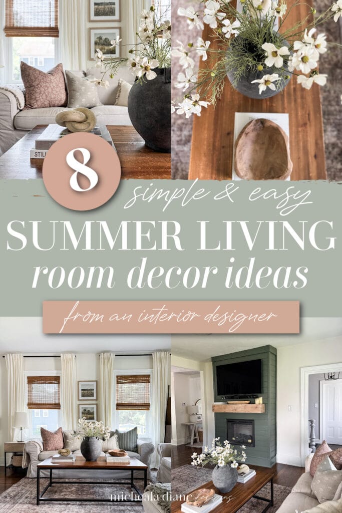 Summer Living Room Decor Ideas - Micheala Diane Designs