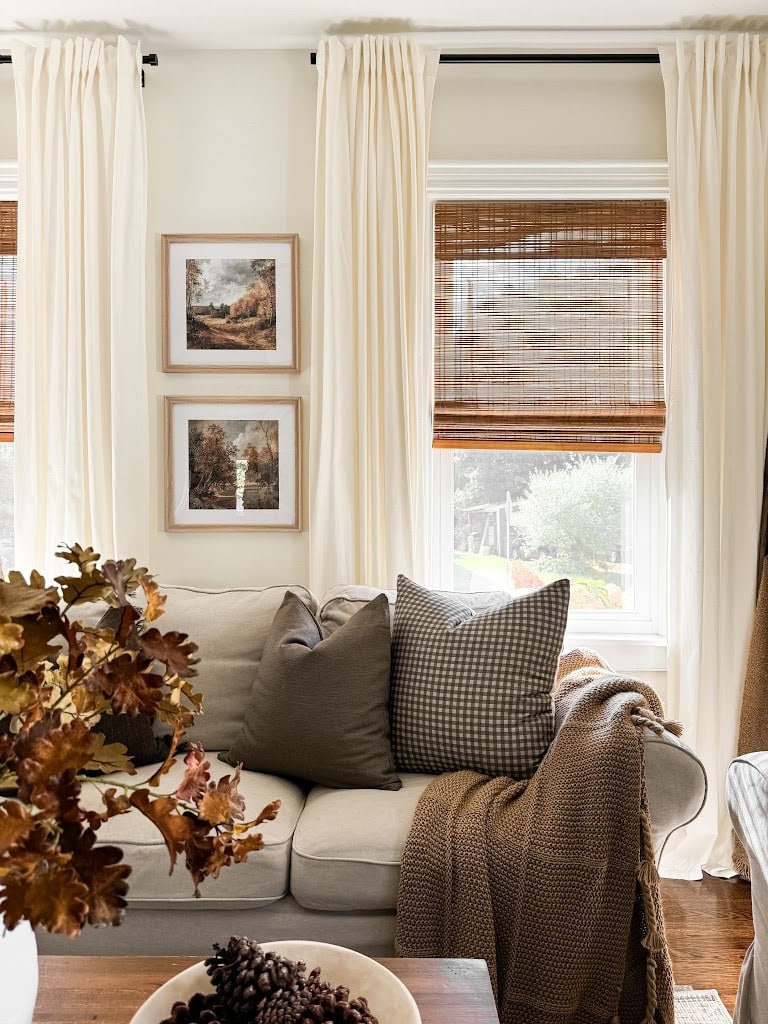 Fall Living Room without Pumpkins