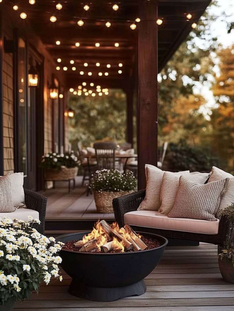 Cozy Fall Outdoor Seating