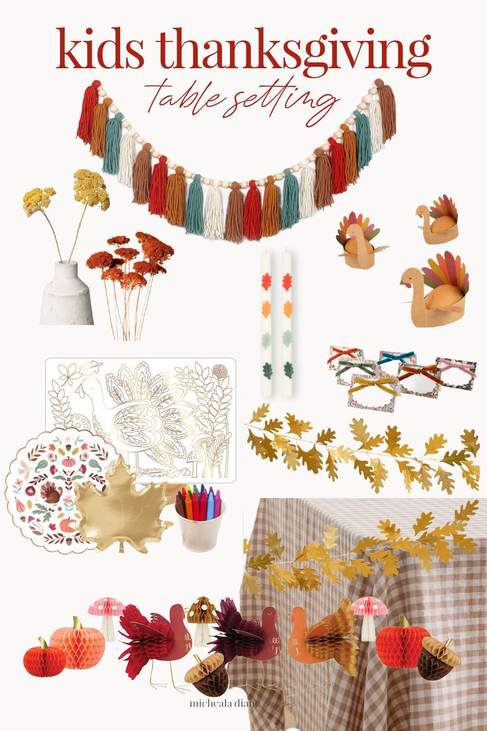 Kids Thanksgiving Table Setting