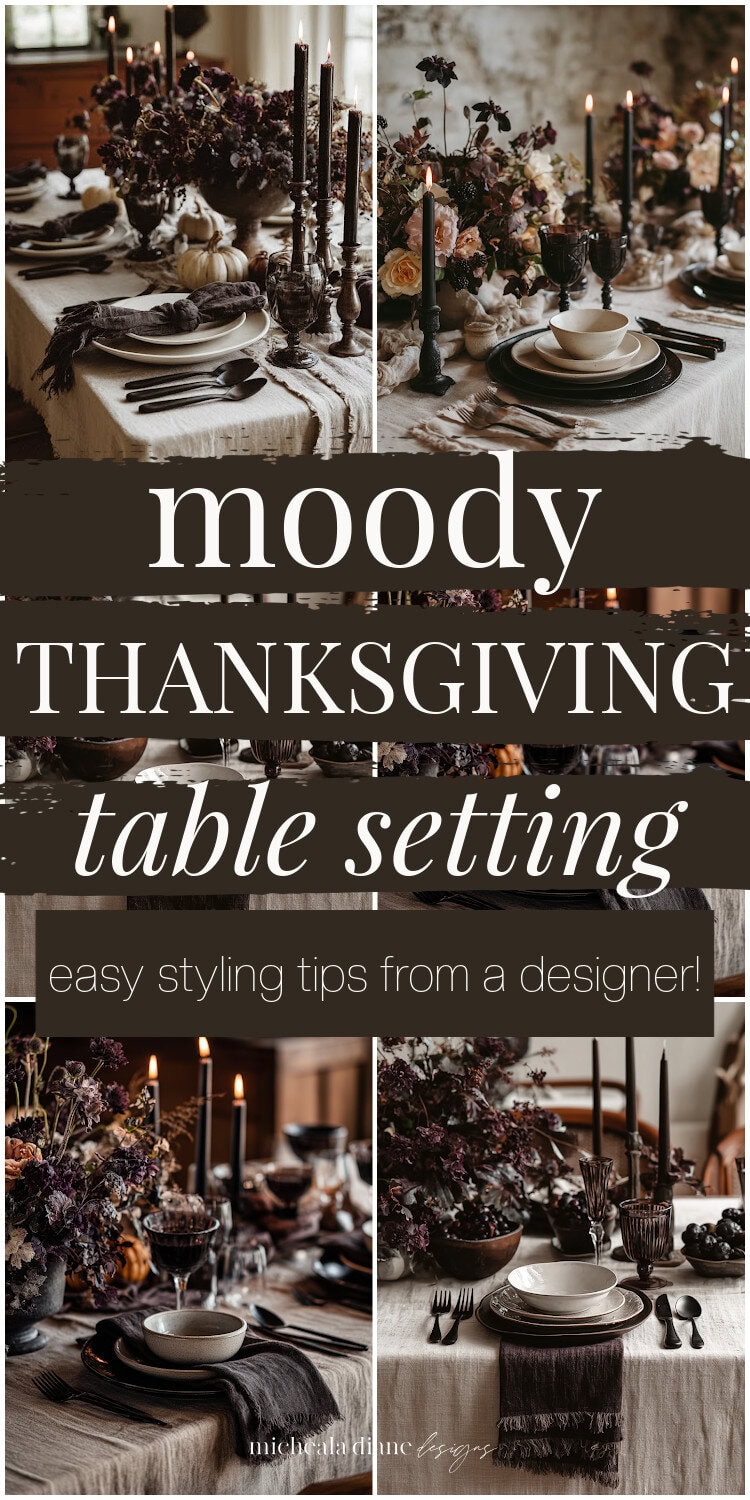 Moody Thanksgiving Table Setting