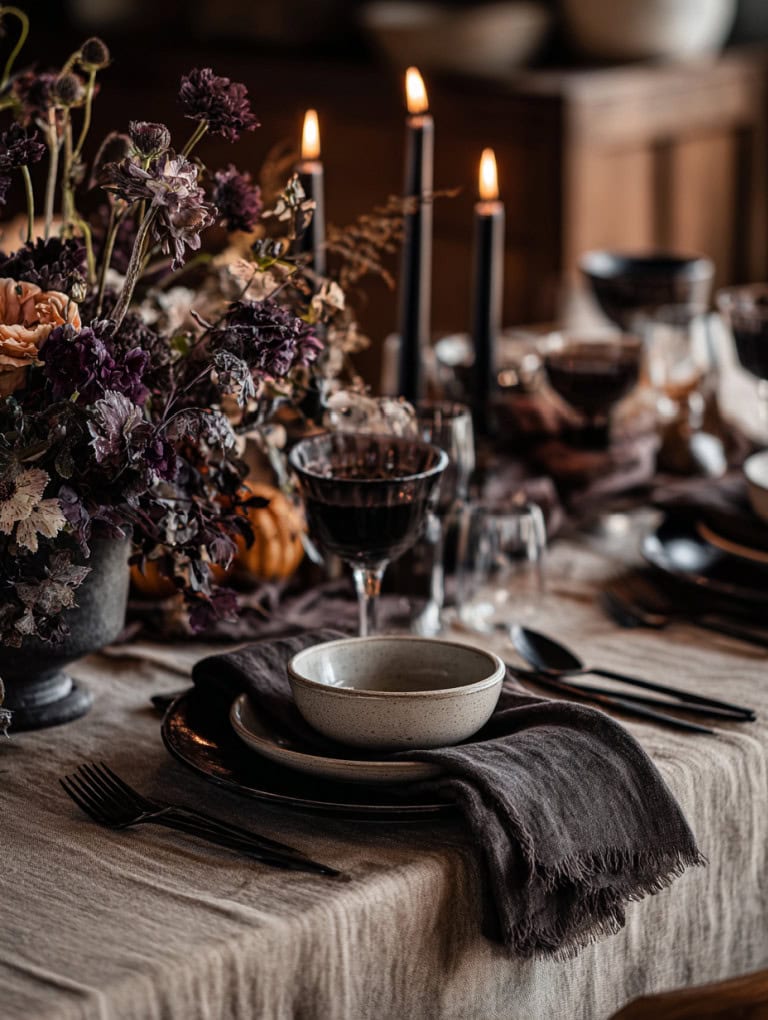 Plum Thanksgiving Table