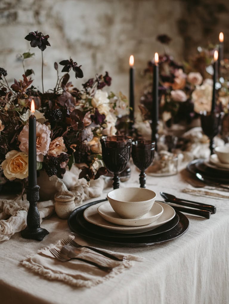 Moody Thanksgiving Table Setting