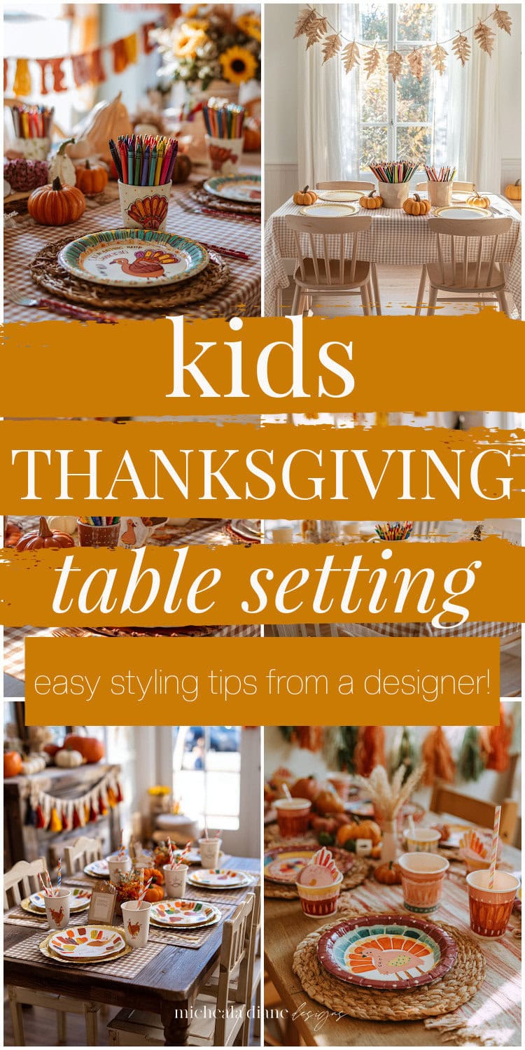 Kids Thanksgiving Table Settings