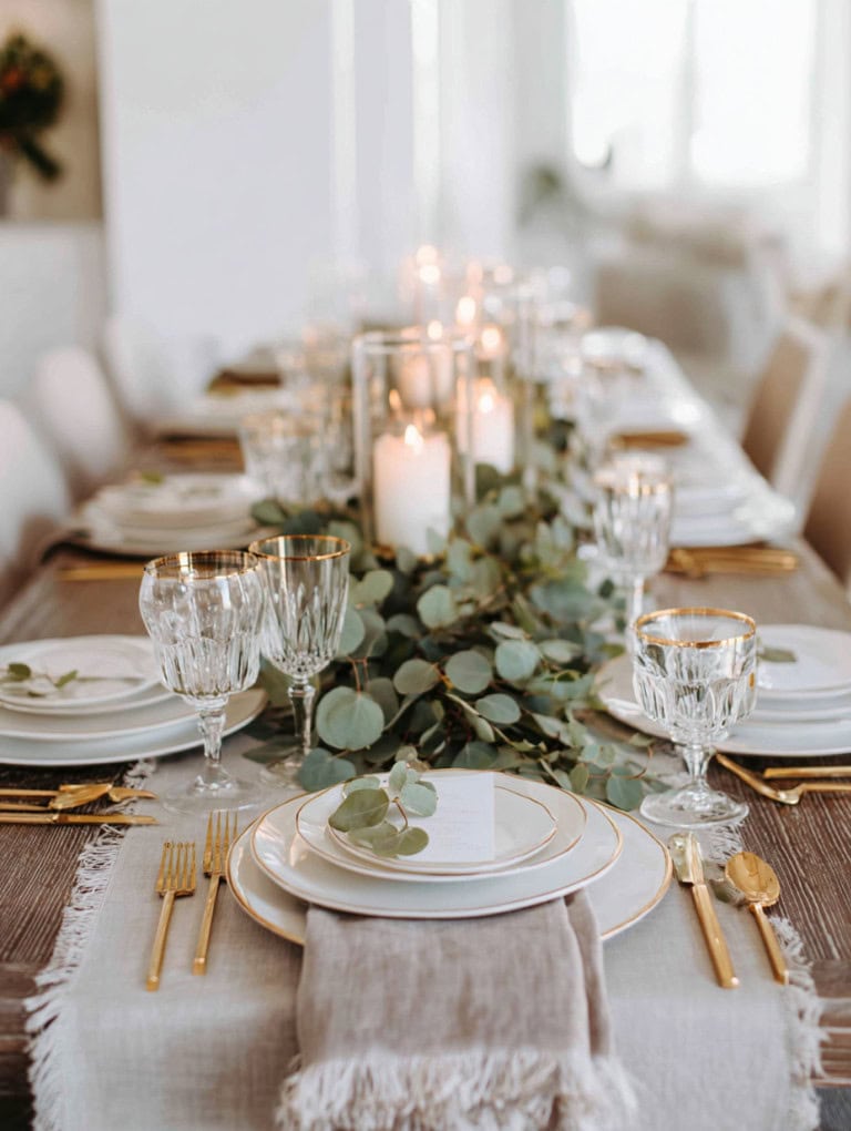 Easy Thanksgiving Table Setting
