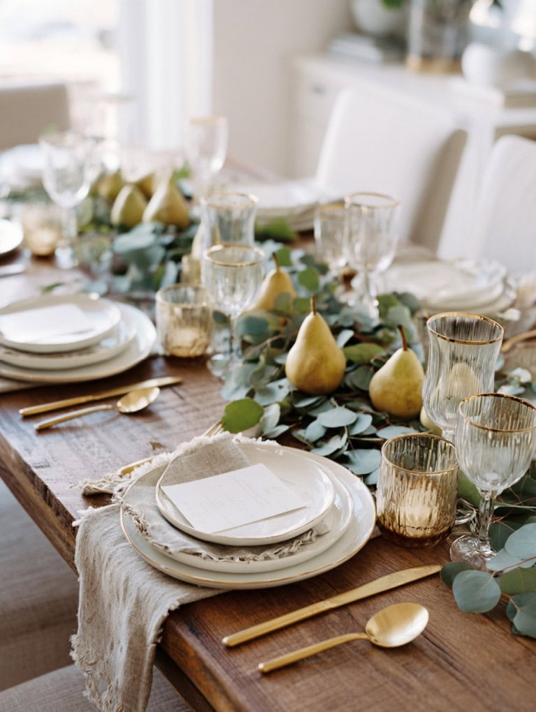 Easy Thanksgiving Table Setting