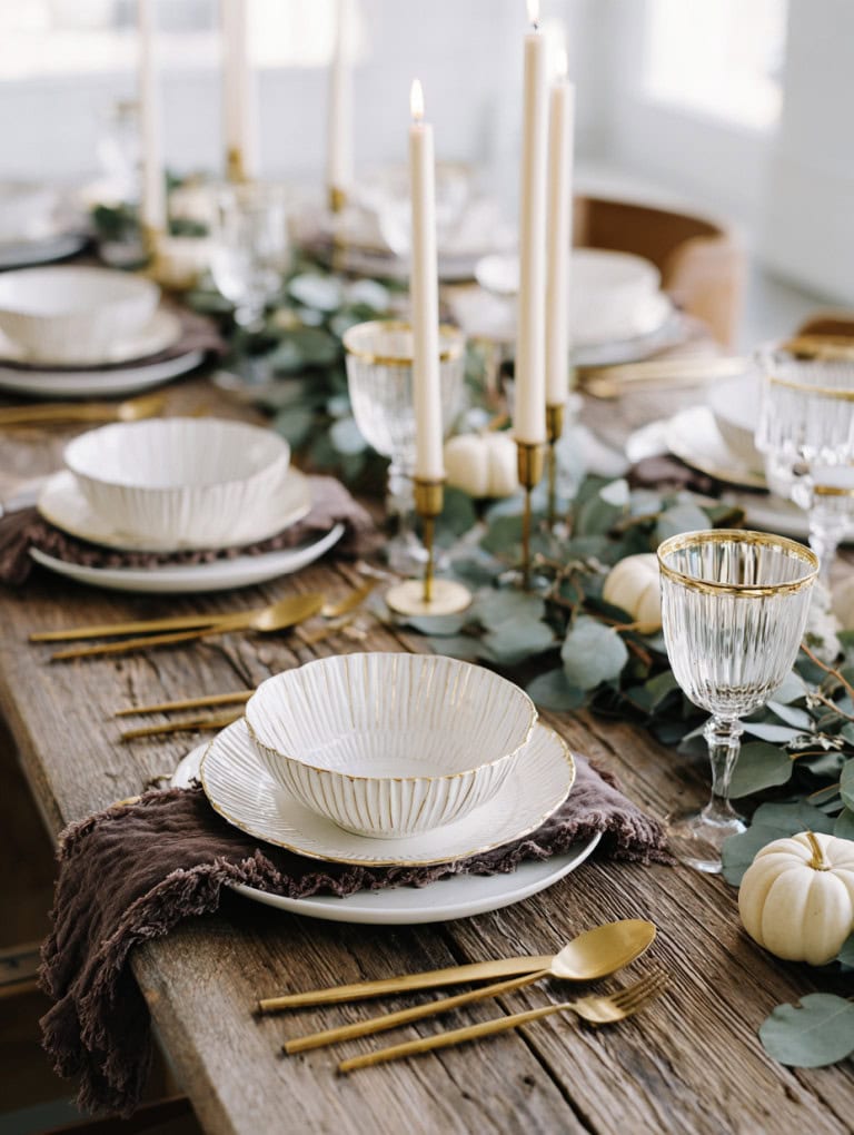 Easy Thanksgiving Table Setting