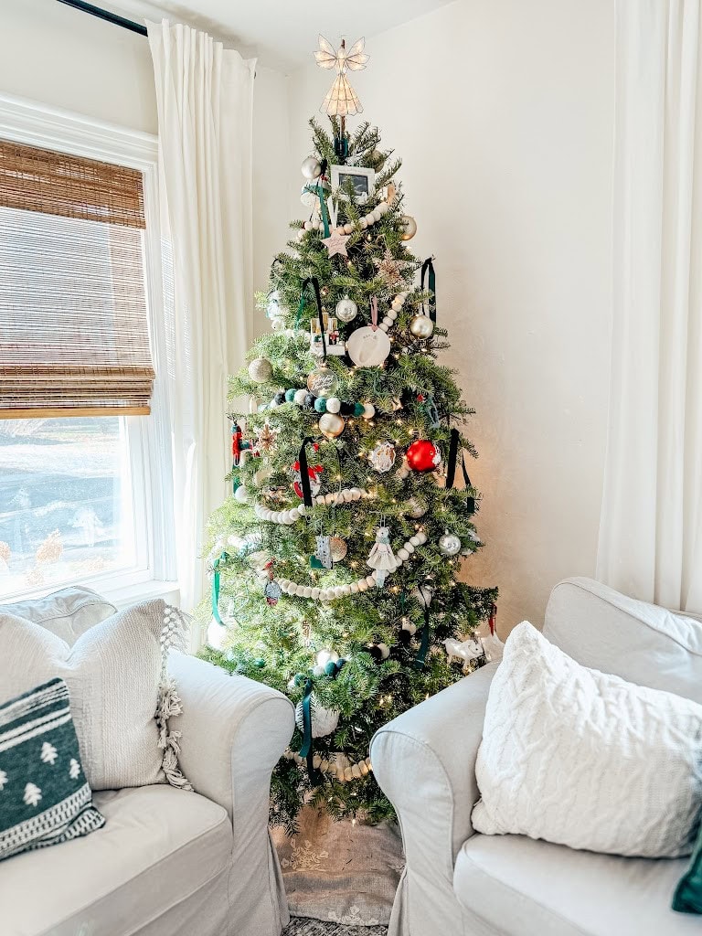 Decorating a Real Christmas Tree