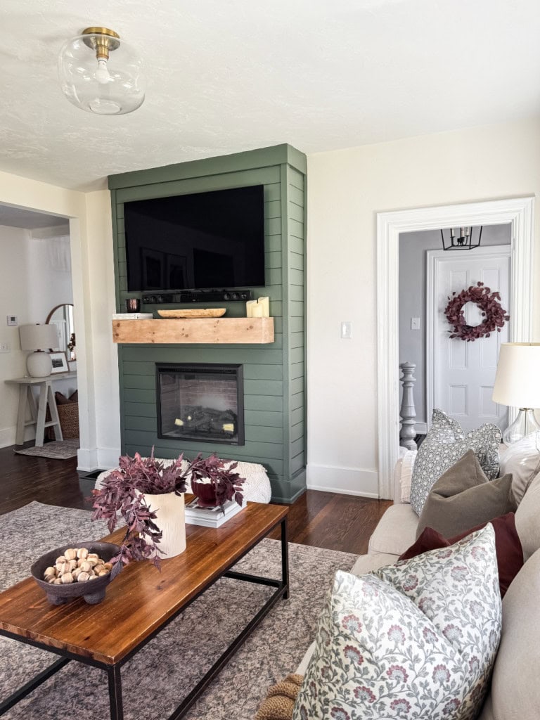 Cozy Fall Living Room Mantel