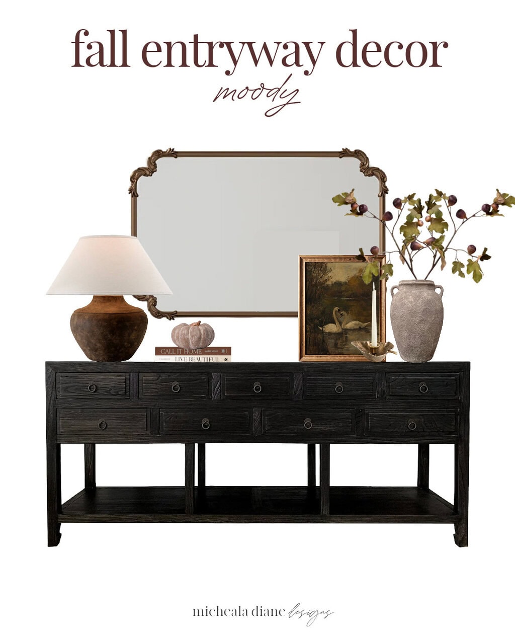Moody Fall Entryway Decor