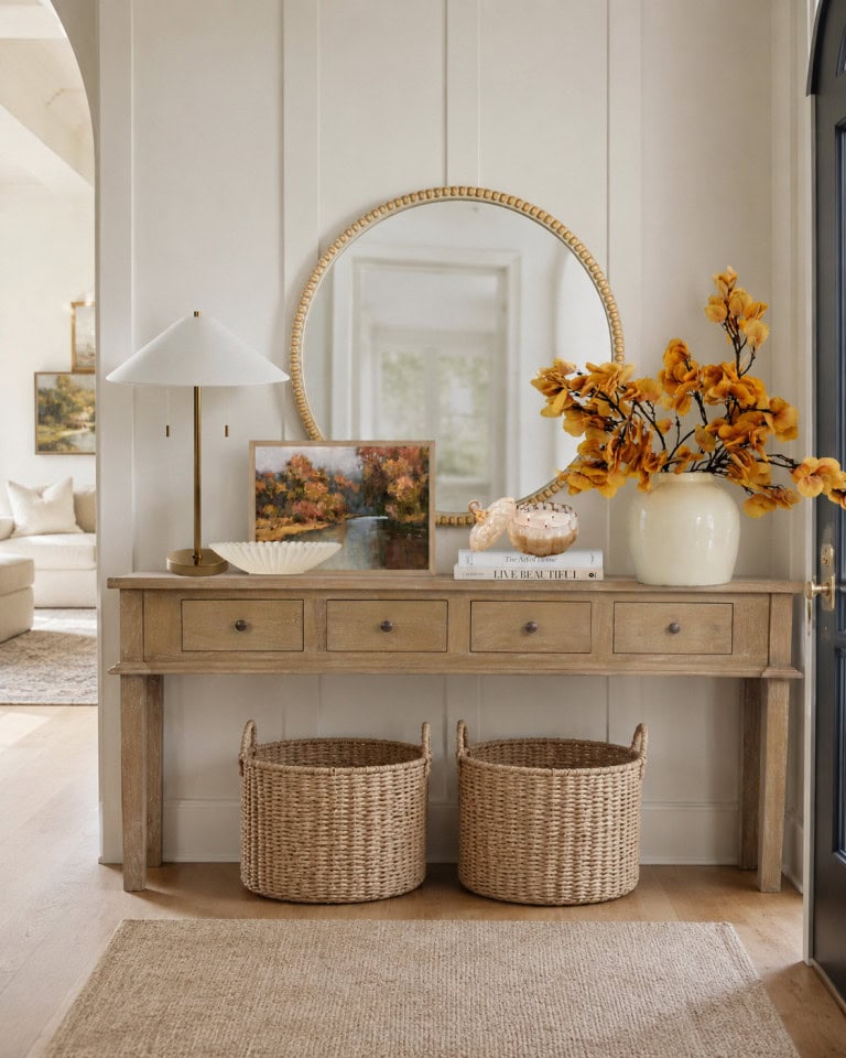 Traditional Fall Entryway Decor