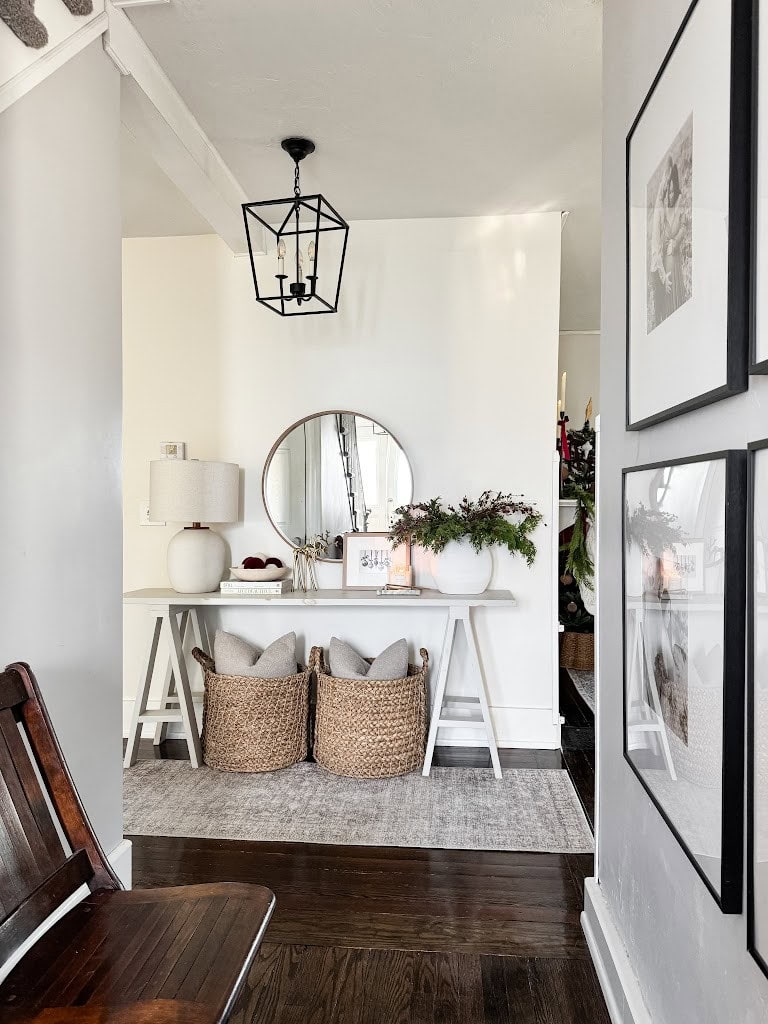 Red Christmas Entryway